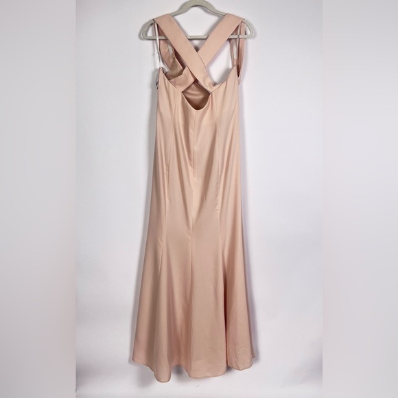 Dessy Collection- OFF-THE-SHOULDER CRISS CROSS BACK TRUMPET GOWN - Picture 5 of 15